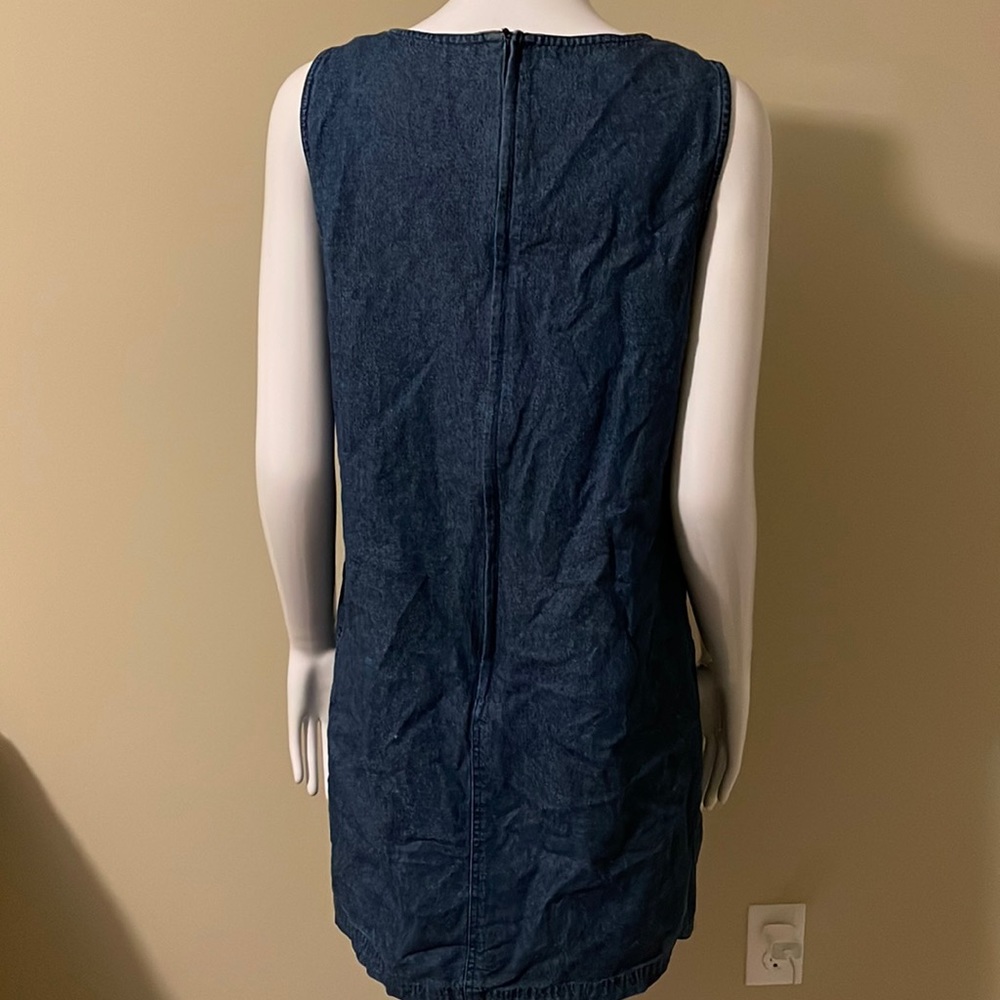 Denim overall dress